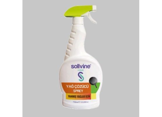 Sollvine Yağ Çözücü Sprey – Yanmış Yağlar İçin