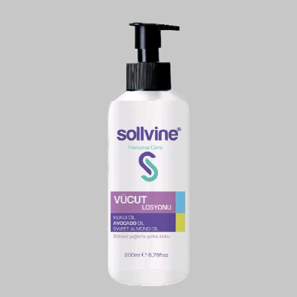 Sollvine Vücut Losyonu – Kukui, Avokado ve Tatlı Badem Yağı