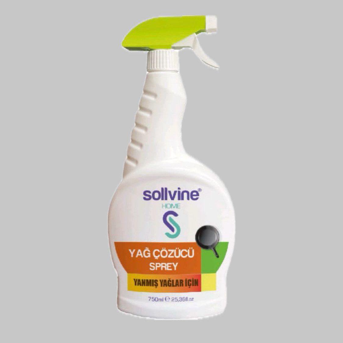 Sollvine Yağ Çözücü Sprey – Yanmış Yağlar İçin